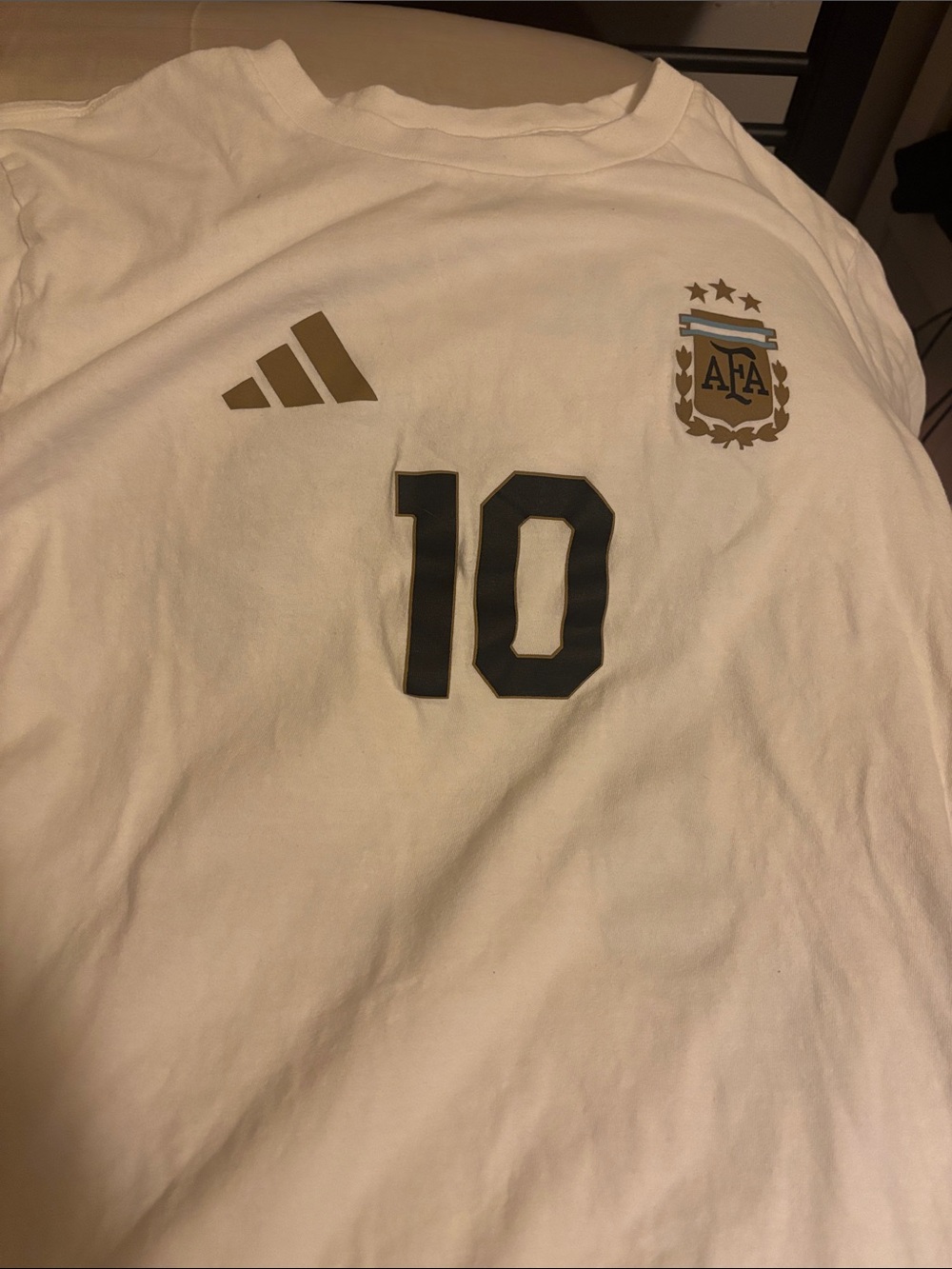 Messi Tee Shirt White Adidas Athletic